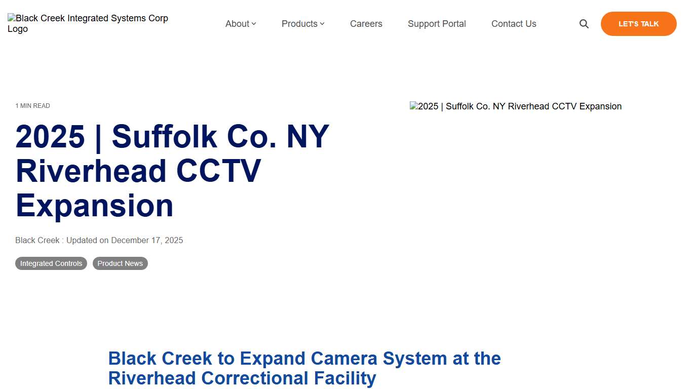 2025 Suffolk Co. NY Riverhead CCTV Expansion